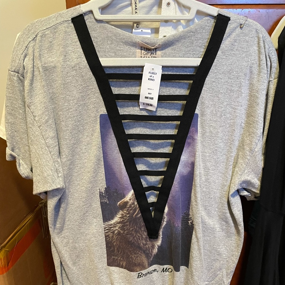 Vintage LF furst of a kind lace up wolf shirt